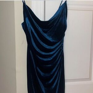 Laundry Blue Velvet Floorlength Gown